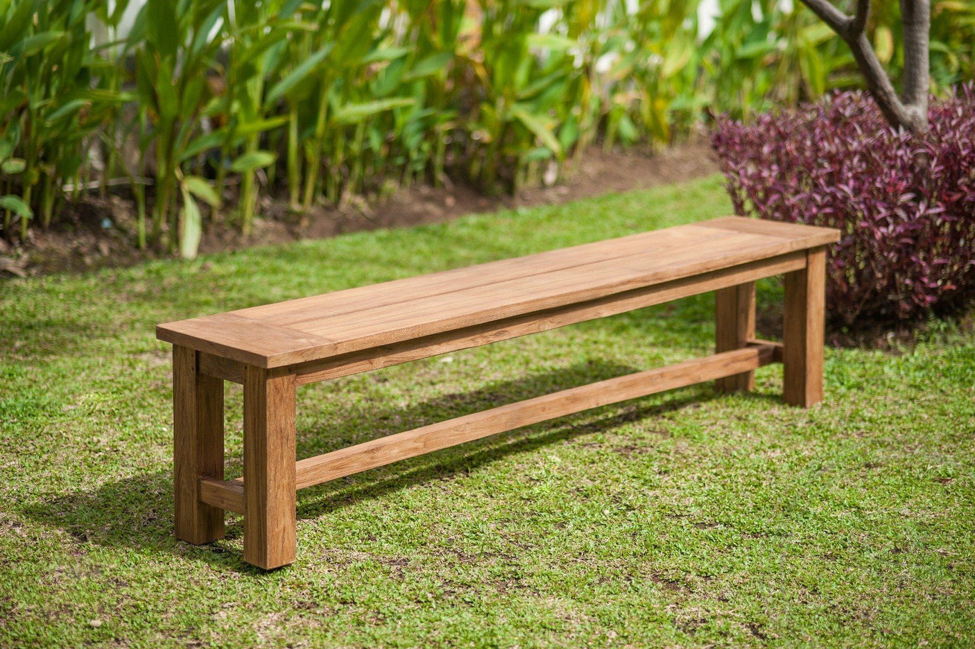 Teak garden bench 200cm