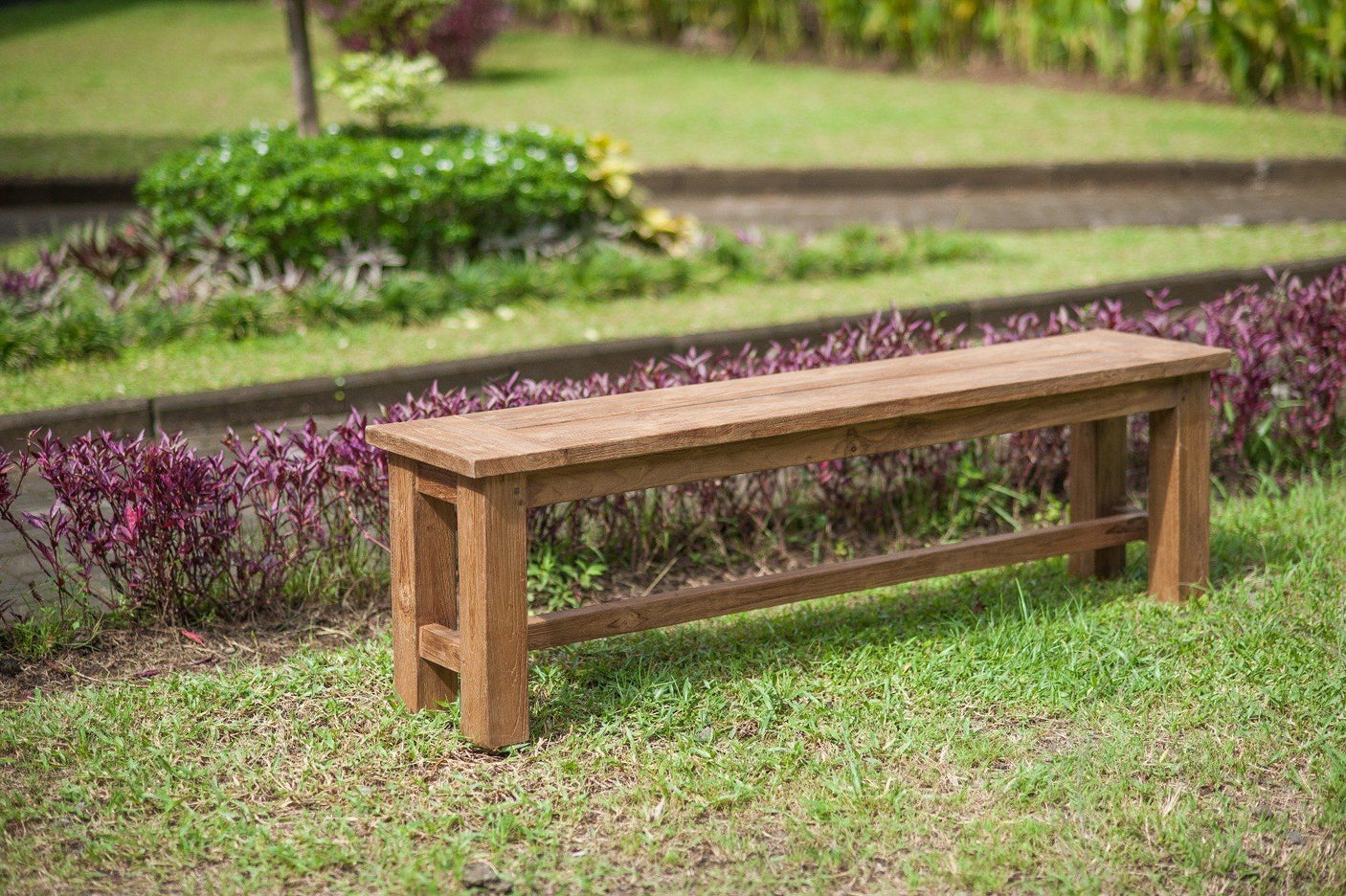 Teak garden bench 240cm