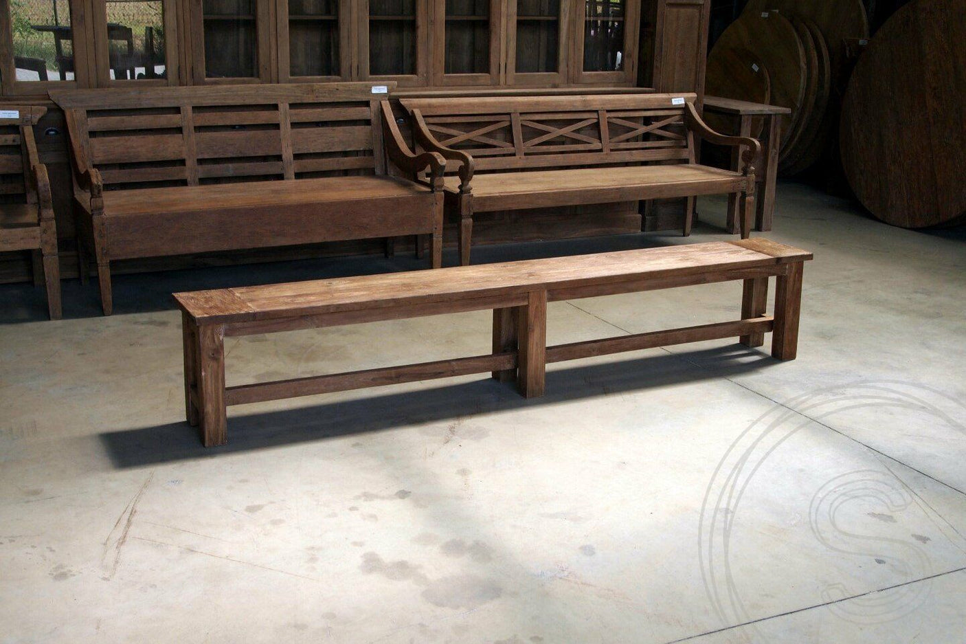 Teak garden bench 260cm