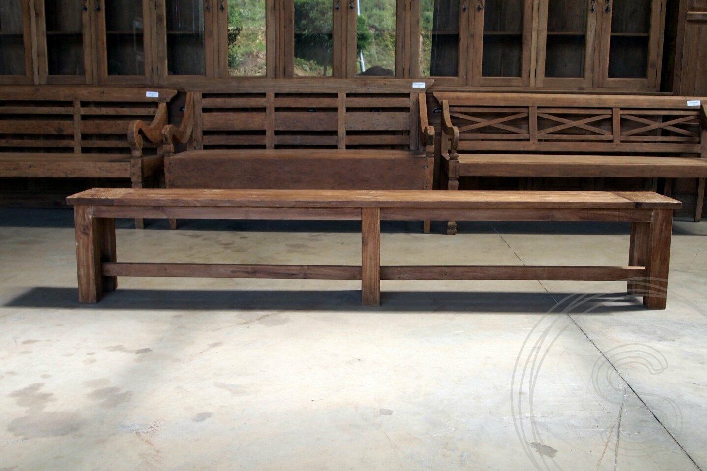 Teak garden bench 260cm