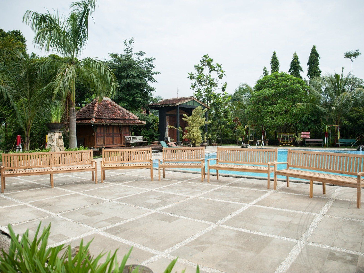 Teak garden bench 240cm Beaufort