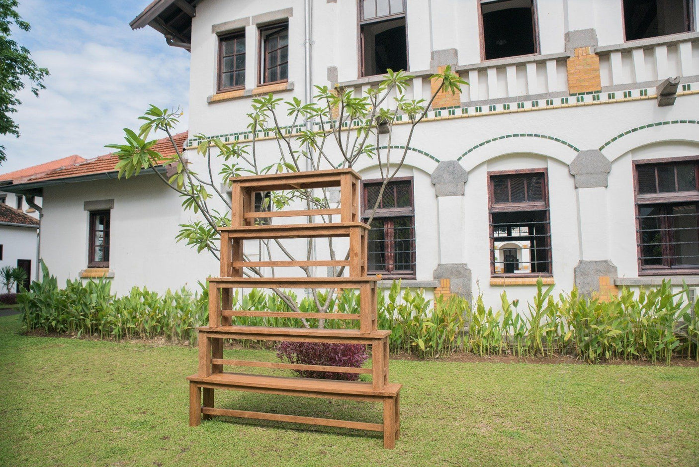 Teak garden bench 100cm