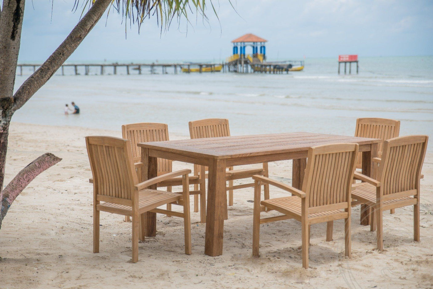 Teak garden table 180x90 cm