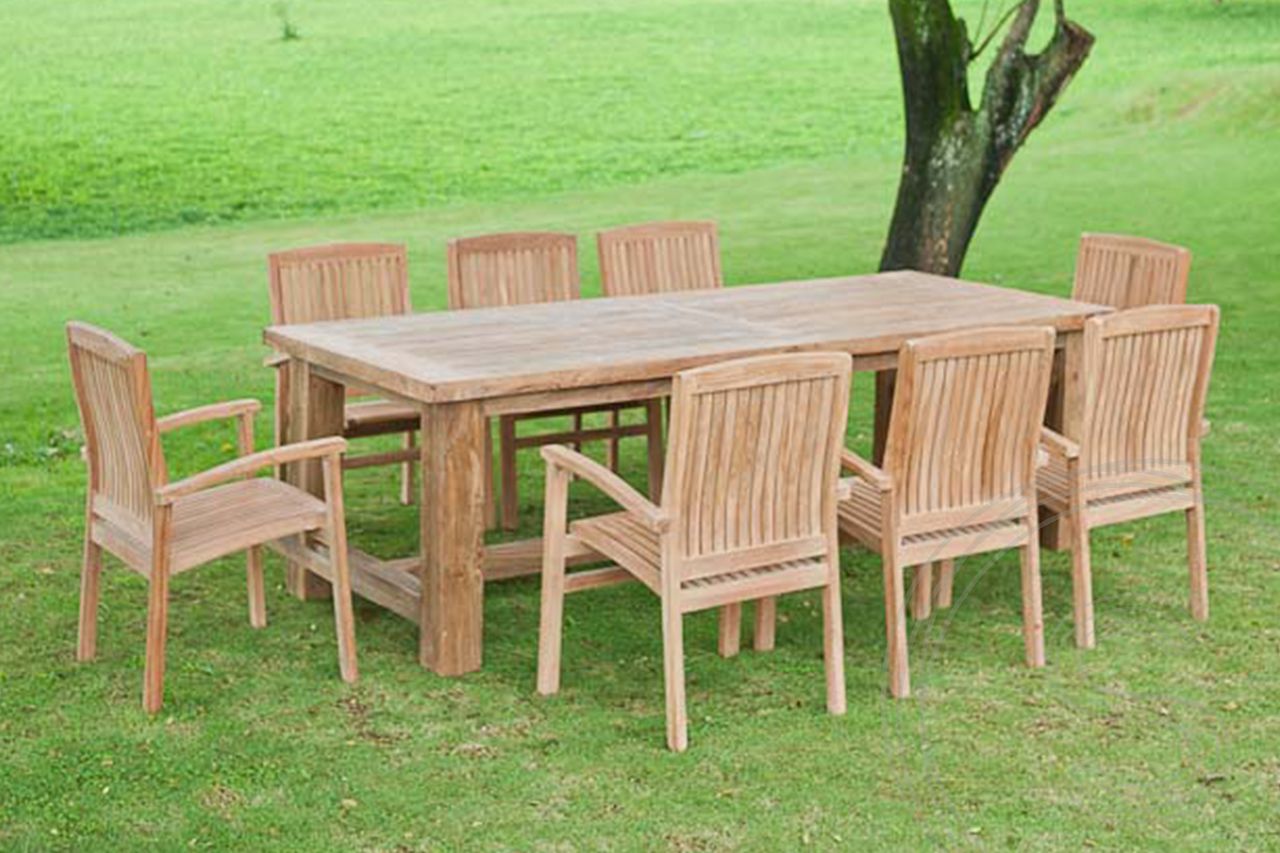 Teak tuintafel 250x100 Mammoet - Souren Meubels