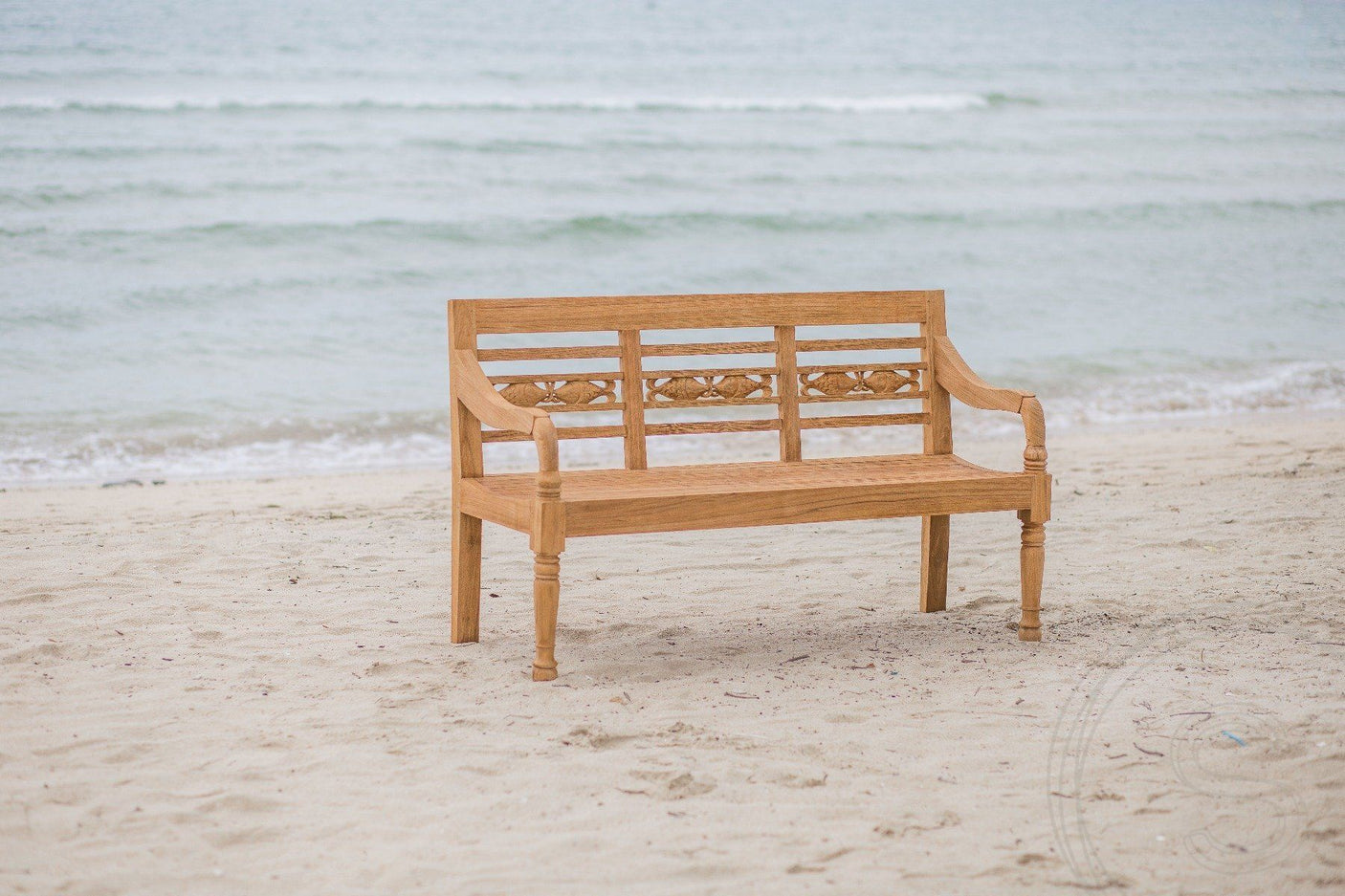 Teak garden bench 3-seater FISH