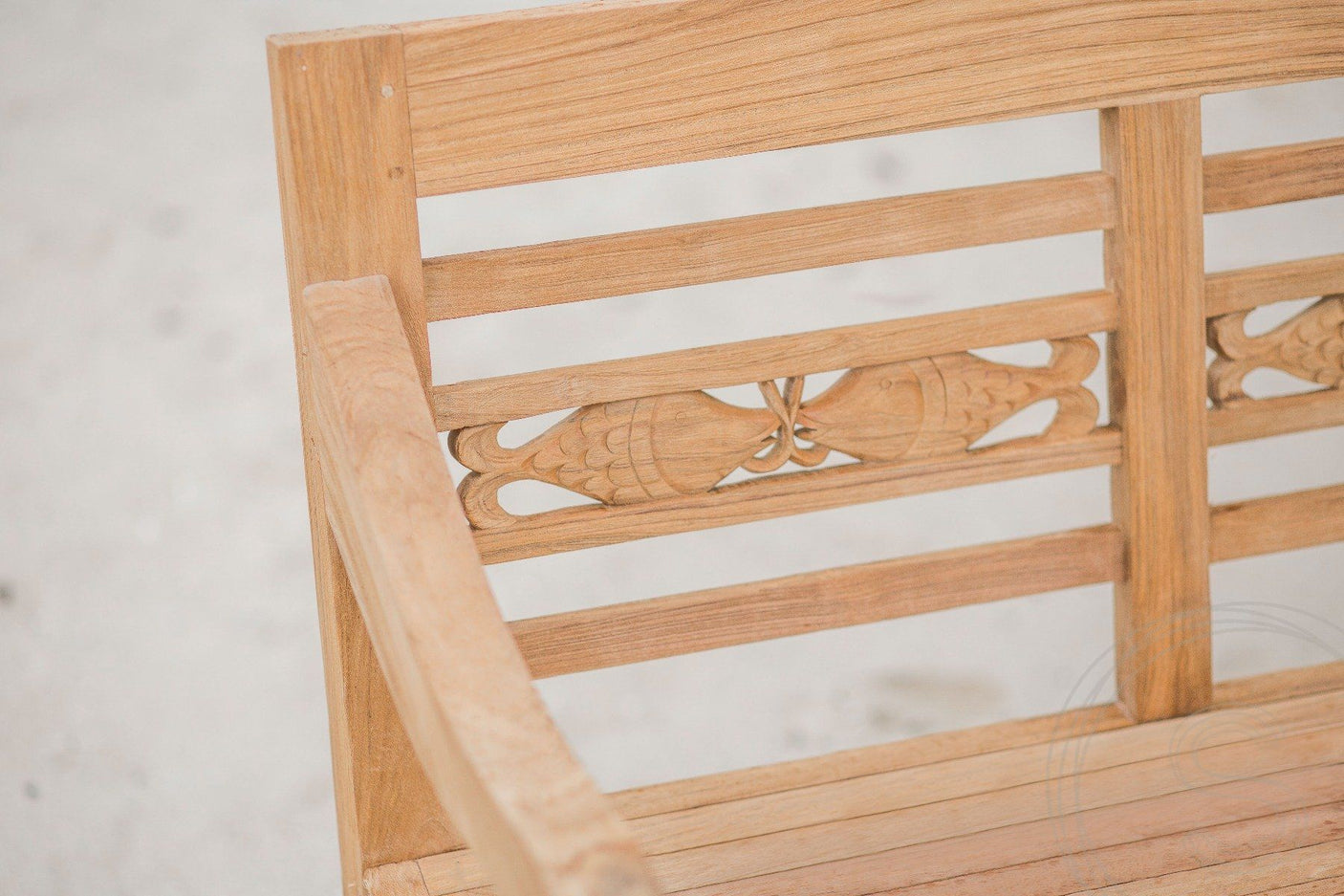 Teak garden bench 4-seater FISH