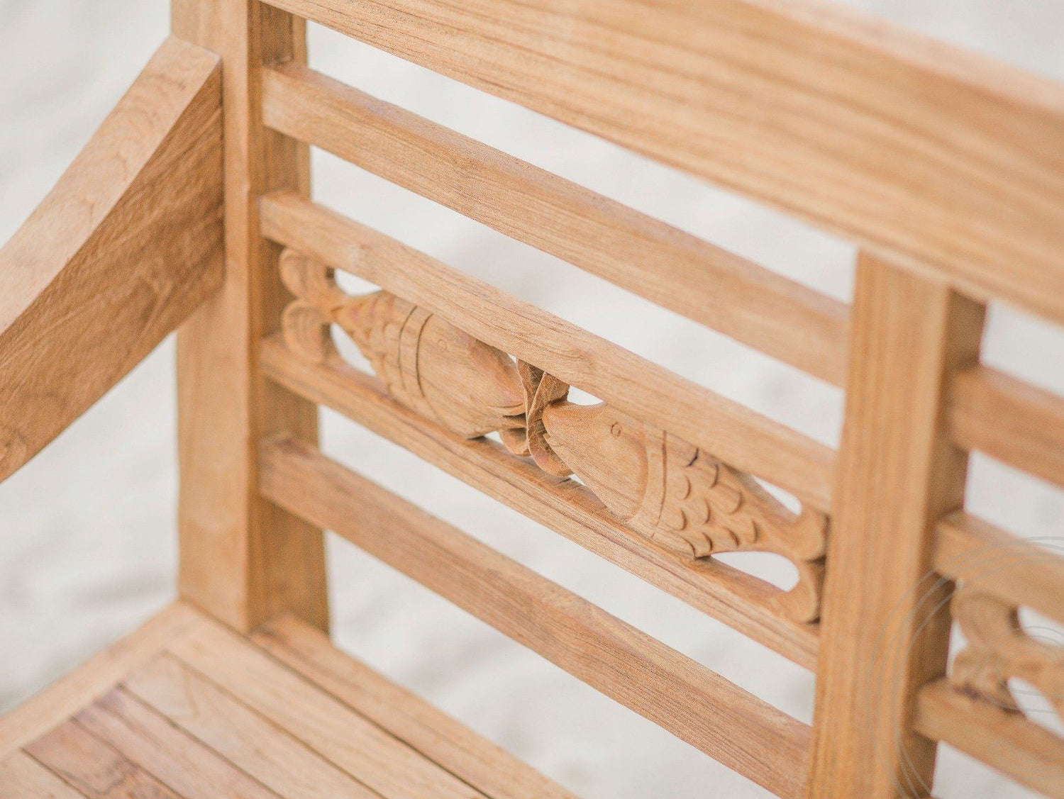Teak garden bench 4-seater FISH