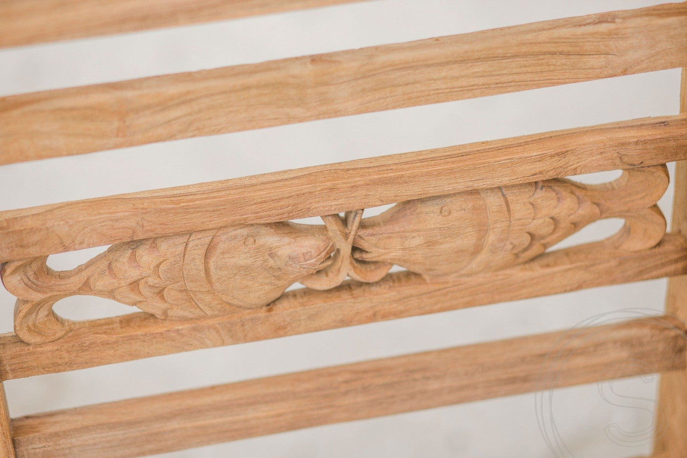 Teak garden bench 4-seater FISH