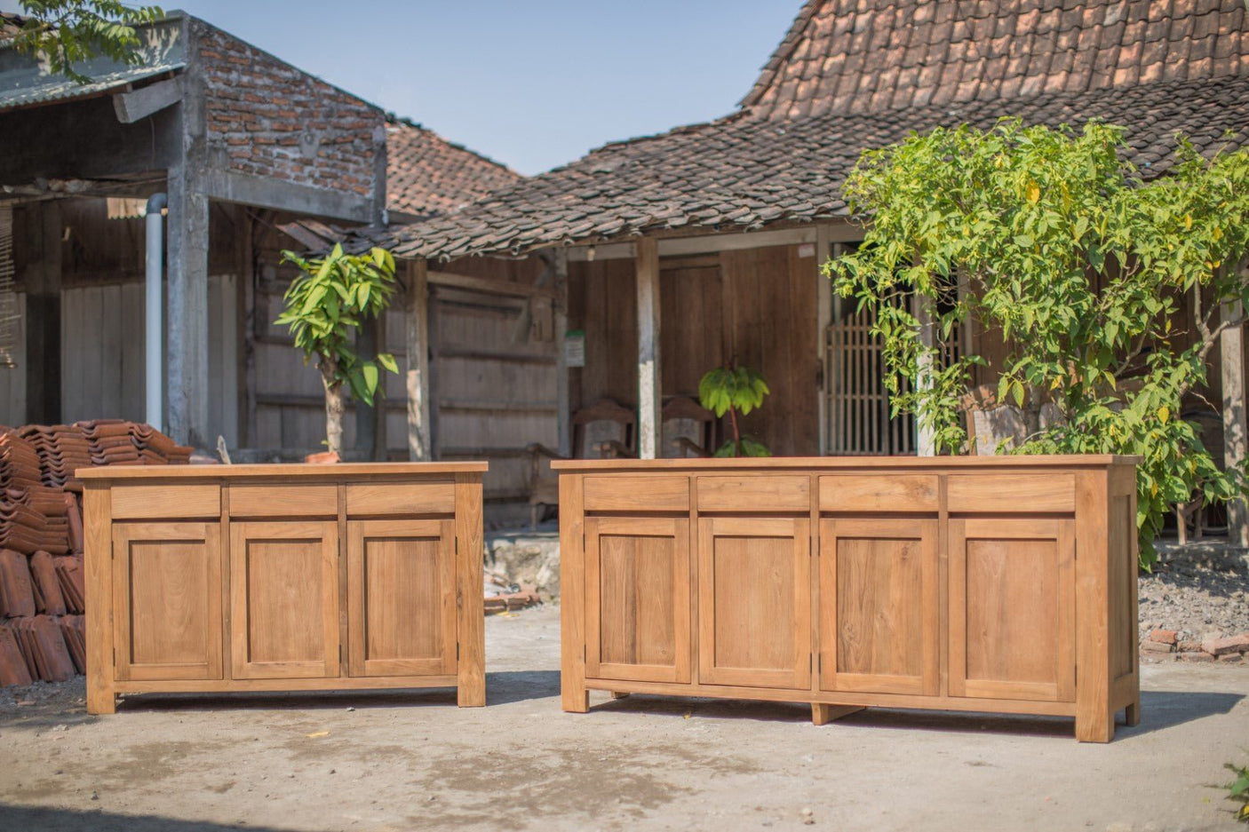 Teak dressoir 200 x 90 x 50 - Souren Meubels