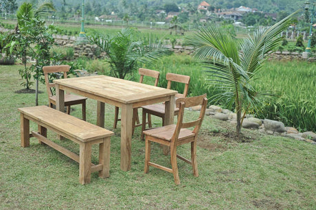 Teak garden bench 140cm