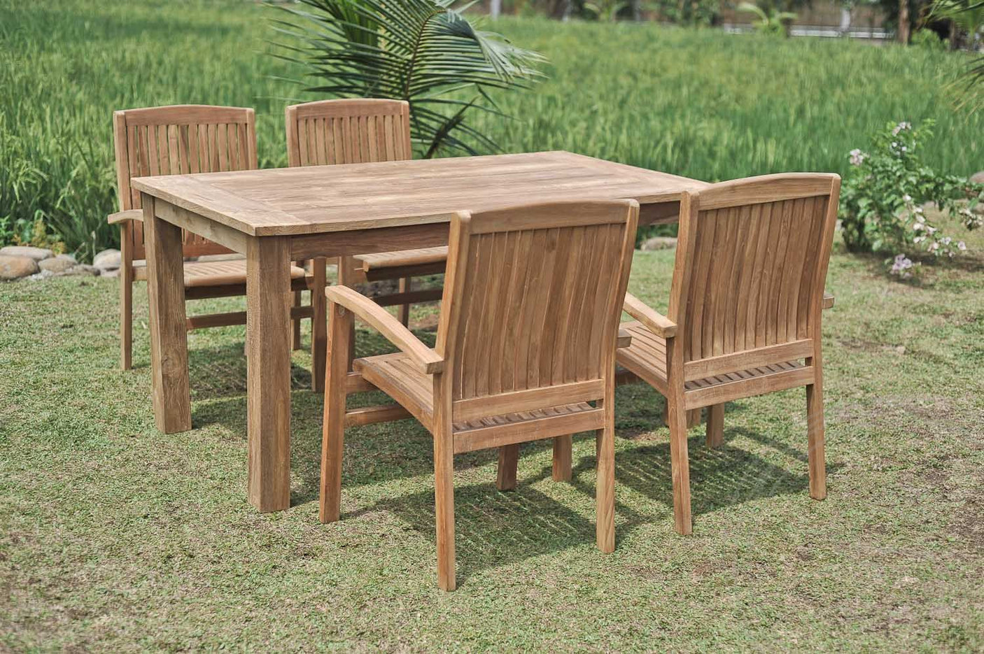 Teak garden table 160 x 90