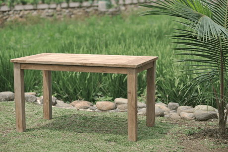 Teak garden table 160x90cm + 4 beaufort chairs