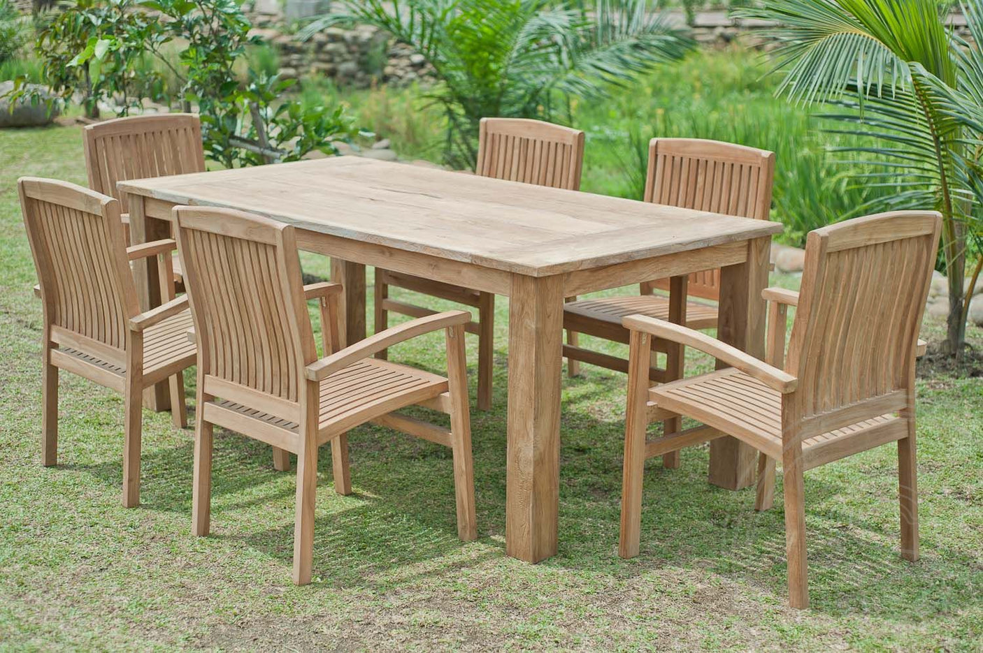 Teak tuintafel 200 x 90 - Souren Meubels