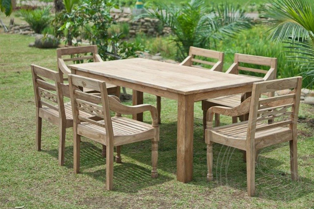 Teak tuintafel 200 x 90 - Souren Meubels