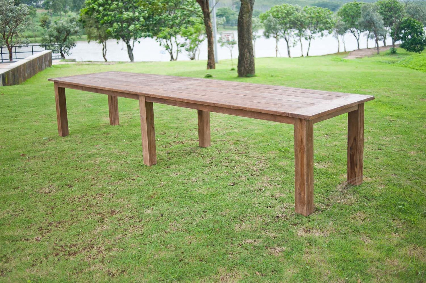 Teak tuintafel 350 x100 - Souren Meubels