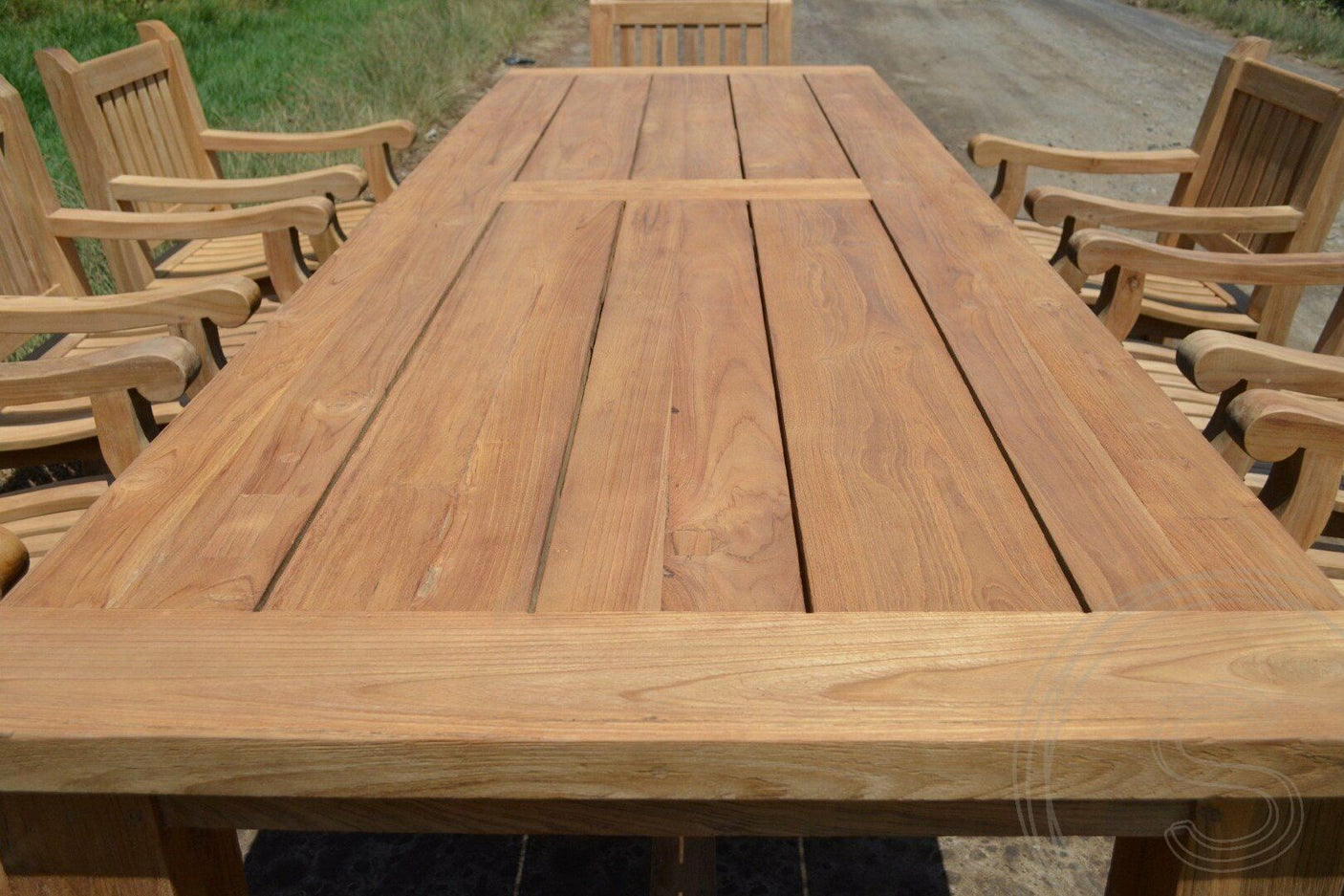 Teak garden table 300x100 mammoth