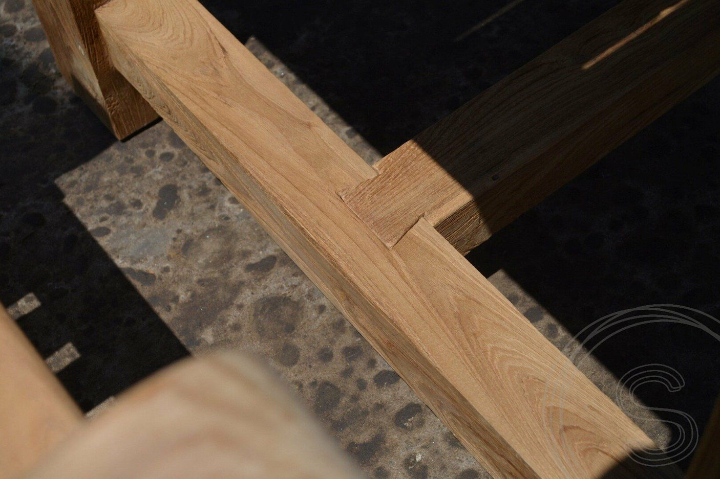 Teak garden table 300x100 mammoth