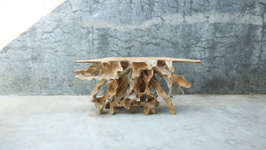 Teak Root Console Table – Sculptural Natural Wood Design