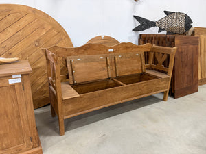 Teak storage bench - 200cm