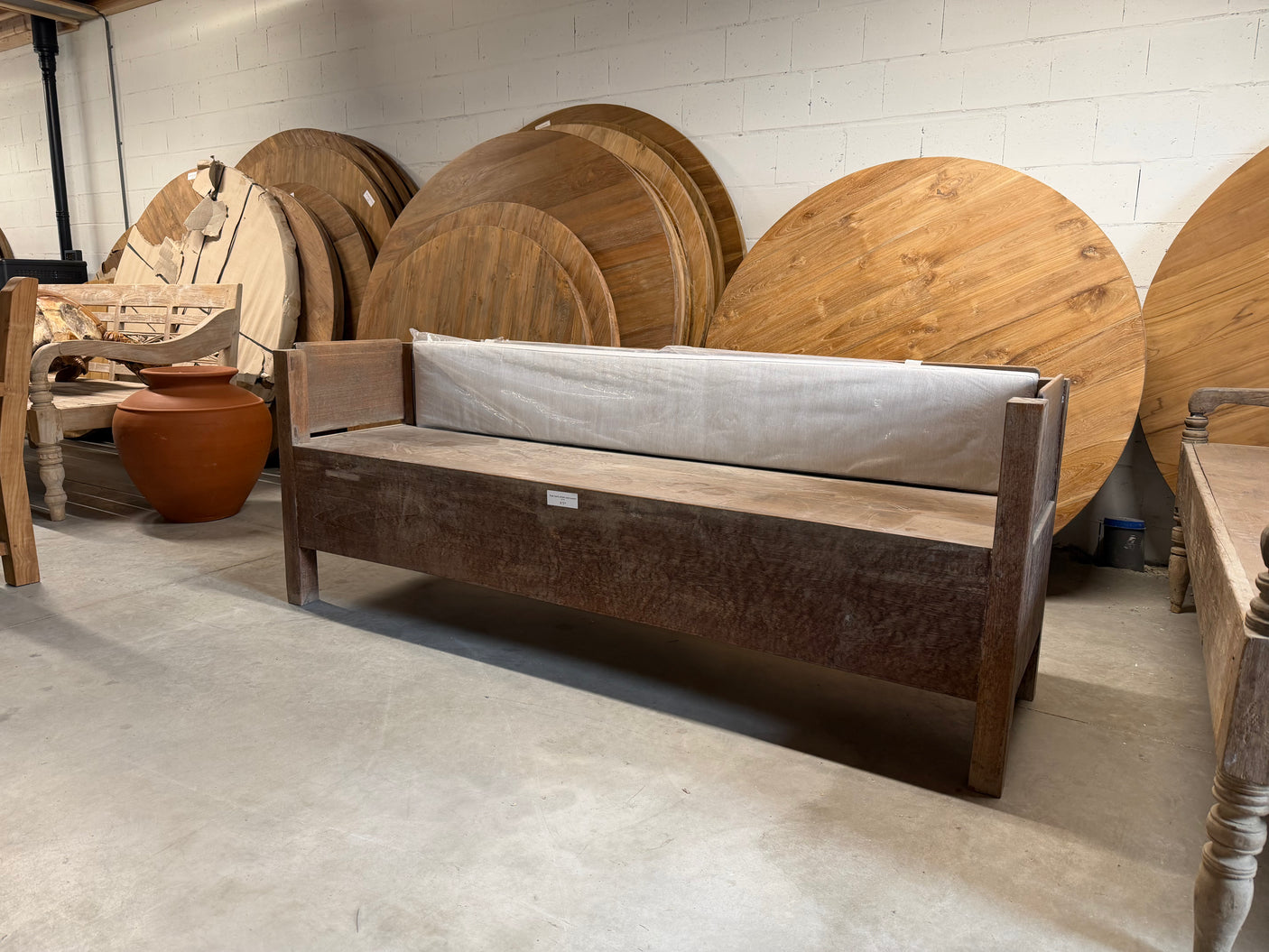 Antique teak bench - 200x56x75cm