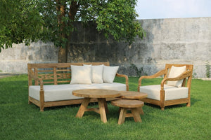 Teak Lounge Bench Dolce Vita – Luxury Outdoor Bench in Solid Teak