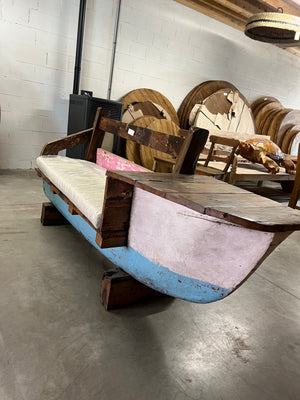 Boat bench with cushion 212x55x100cm