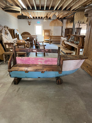 Boat bench with cushion 212x55x100cm