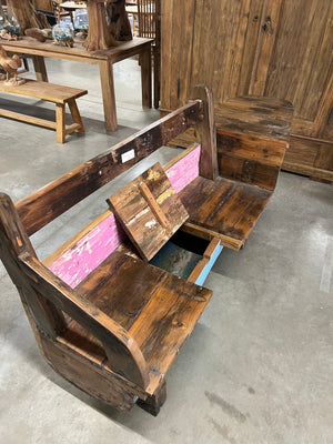 Boat bench with cushion 212x55x100cm