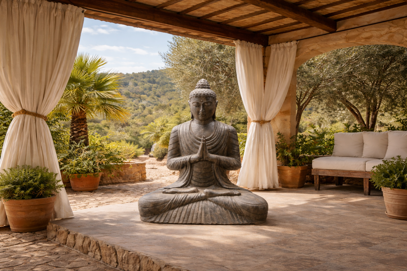 Large Buddha Statue – Handcrafted Sculpture from Indonesia