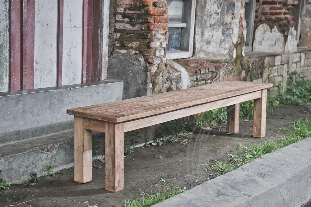 Teak bench 240cm rustic
