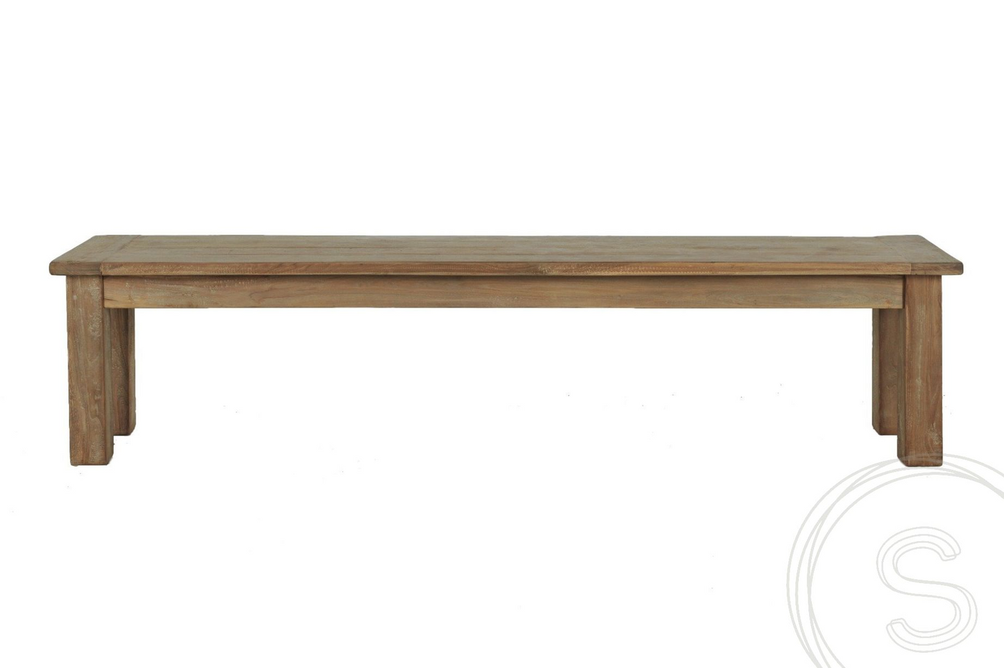 Teak bench 100cm rustic