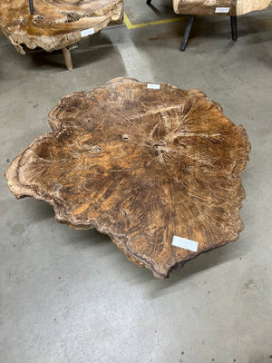 Teak root coffee table 100cm diameter - 100x100x40cm