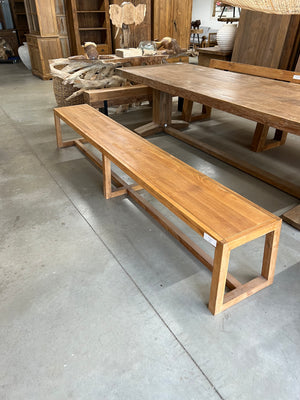 Teak bench - 280x40x45cm