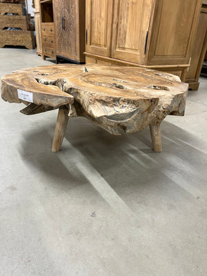 Teak root coffee table 90cm diameter - 90x90x39cm