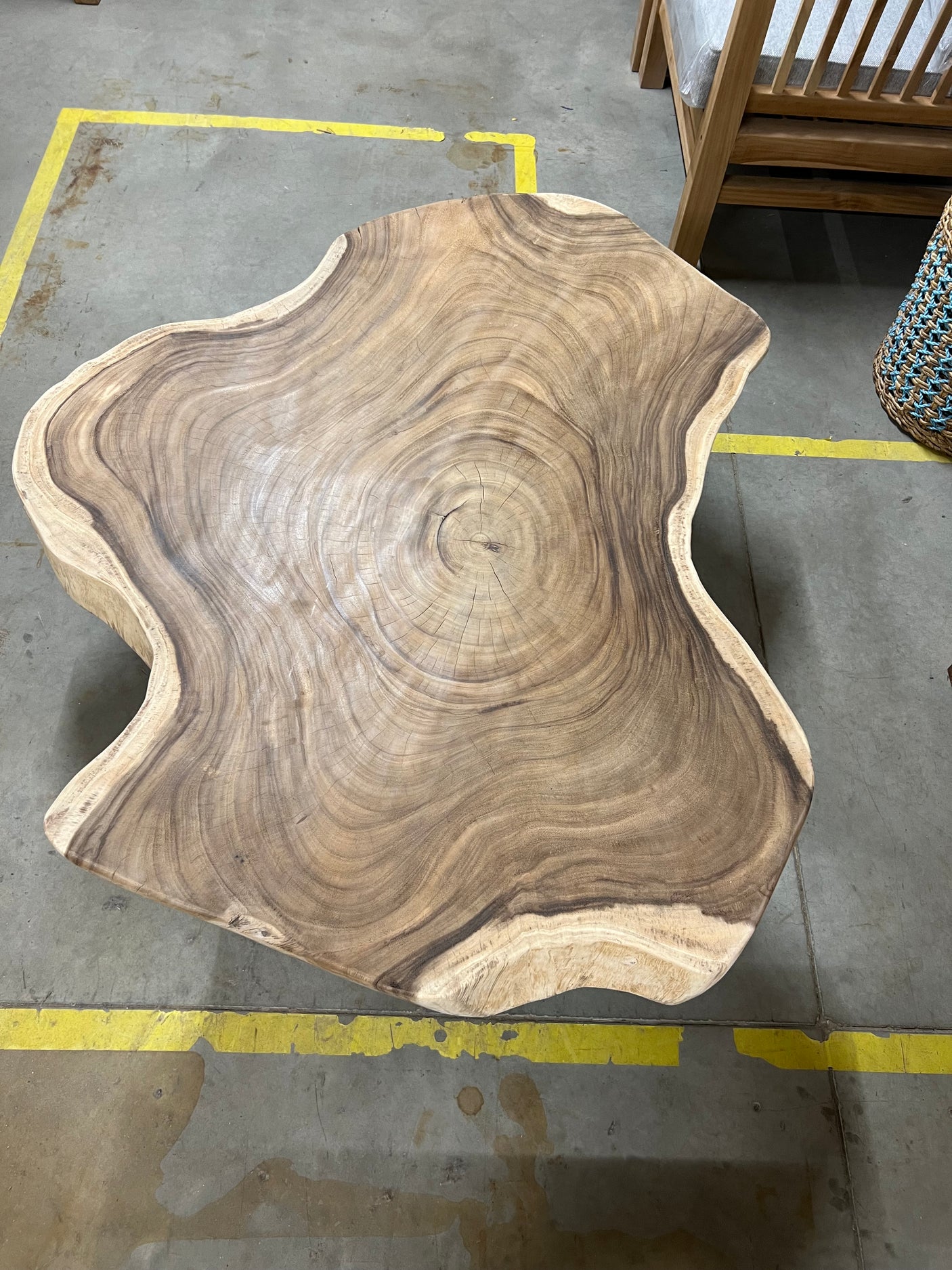 Coffee table iron base 123cm diameter - 123x123x41cm