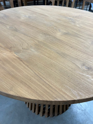 Round teak table - 100cm diameter