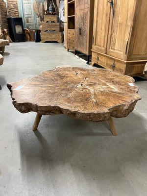 Teak root coffee table 100cm diameter - 100x100x40cm