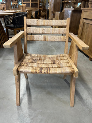 Teak A-frame chair with armrests - 60x60x77cm