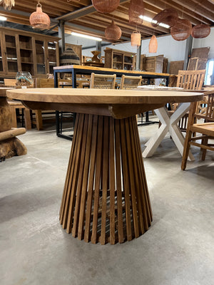 Round teak table - 100cm diameter