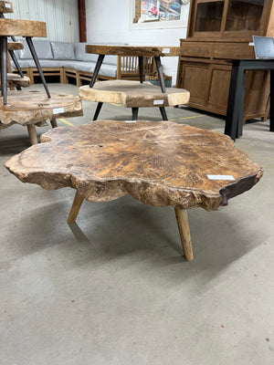 Teak root coffee table 100cm diameter - 100x100x40cm