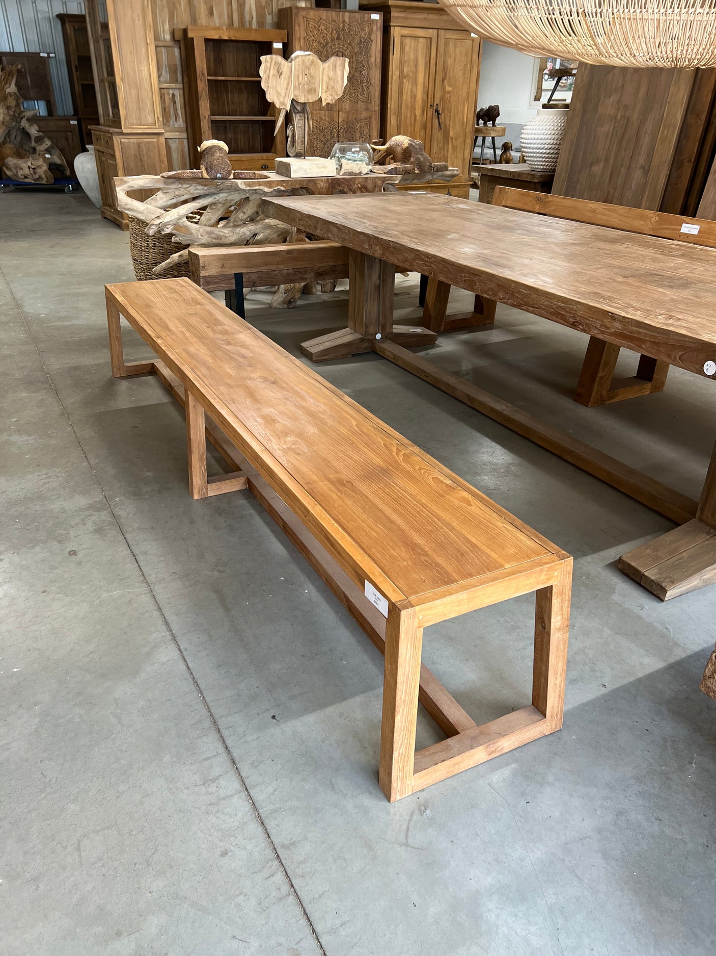 Teak bench - 280x40x45cm