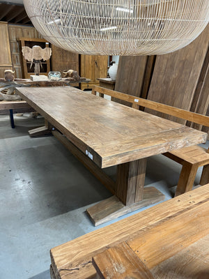 Teak monastery table - 300x100x79cm