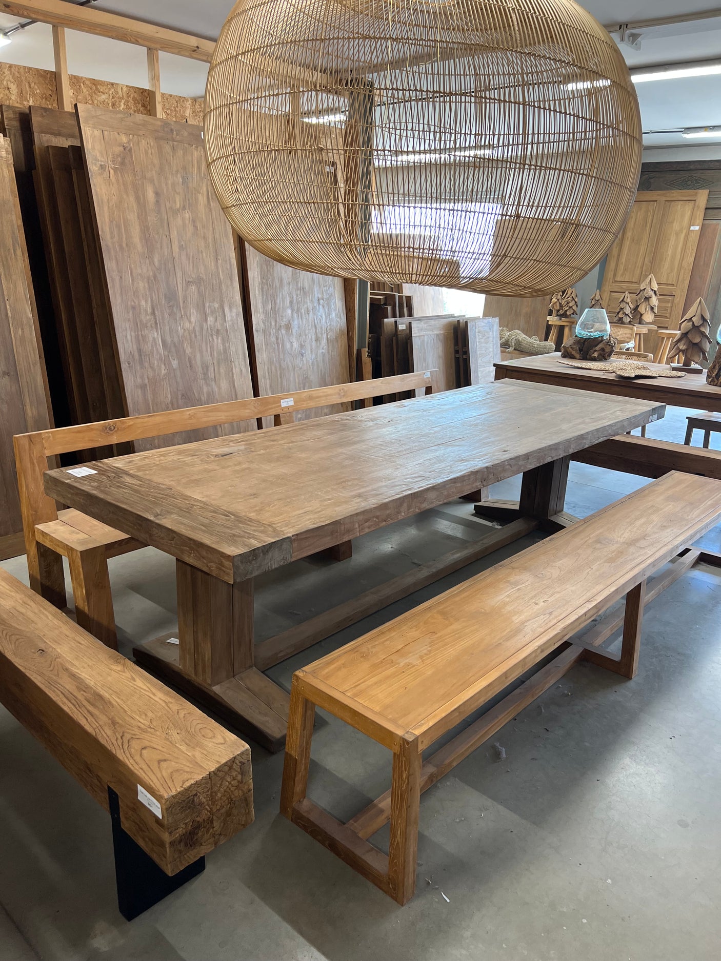 Teak monastery table - 300x100x79cm
