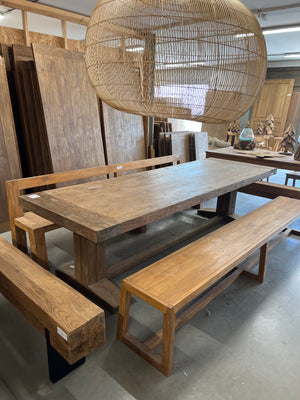 Teak monastery table - 300x100x79cm