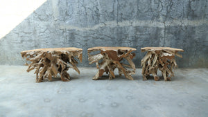 Teak Root Console Table – Sculptural Natural Wood Design