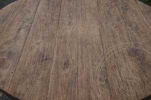 Teak table round 110cm rustic
