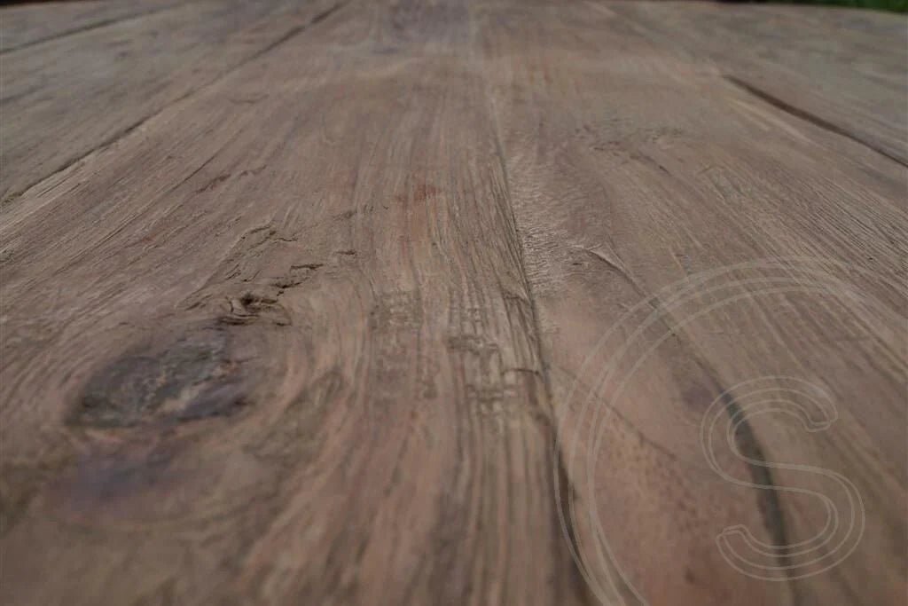 Teak table round 150 cm rustic