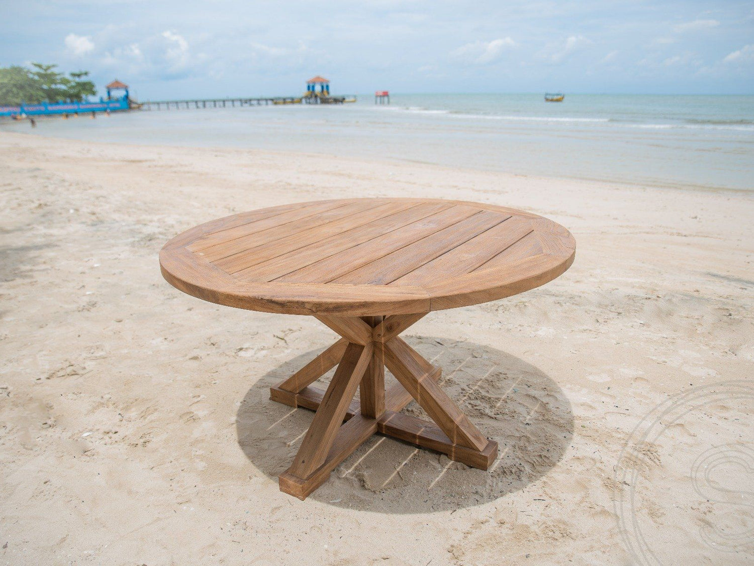 Round garden table 120cm Cross