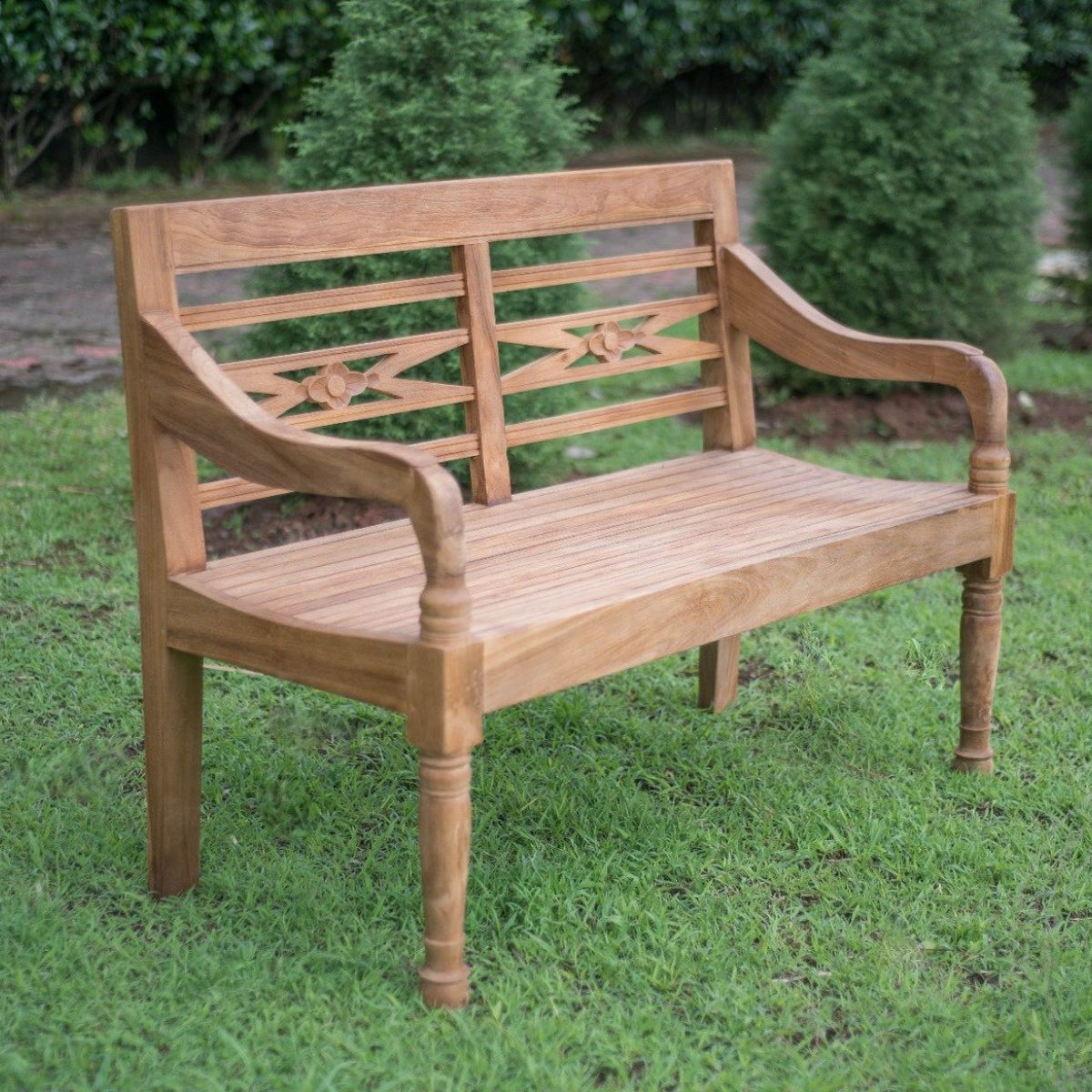 Java Bench And Table Teak garden bench Java 2-seater – Souren Meubels
