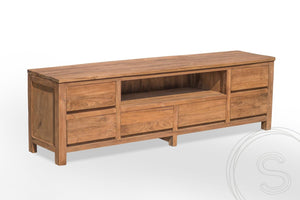 Rustic tv unit 6 drawers